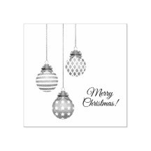 Estampilla de goma navideña con adornos