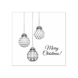 Sello De Caucho Estampilla de goma navideña con adornos