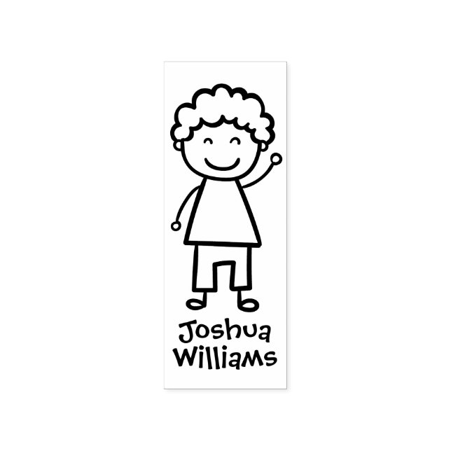 Sello De Caucho Estampilla de goma personalizada de Little Boy (Impresión)