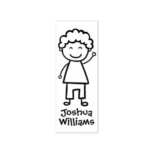Sello De Caucho Estampilla de goma personalizada Little Boy