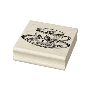 Sello De Caucho Estampilla de goma victoriana de teacup