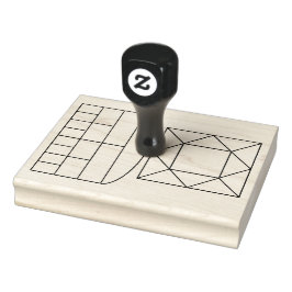 Sello De Caucho Estampilla de la caja de seguridad geomántica