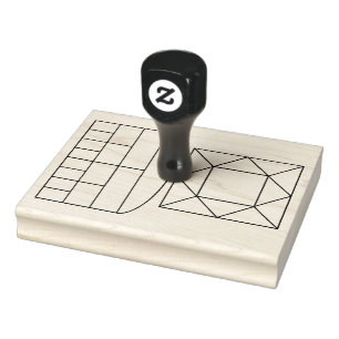 Sello De Caucho Estampilla de la caja de seguridad geomántica