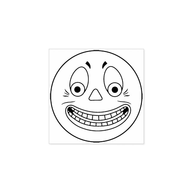 Sello De Caucho Estampilla de la cara de Jack O'Lantern de Hallowe (Impresión)
