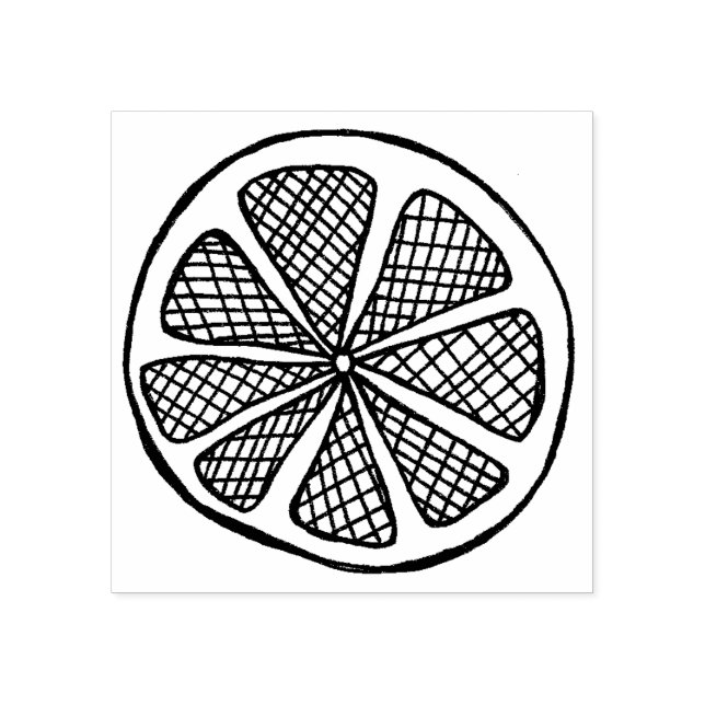 Sello De Caucho Estampilla de limón (Impresión)