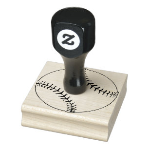 Sello De Caucho Estampilla de madera de diseño de béisbol
