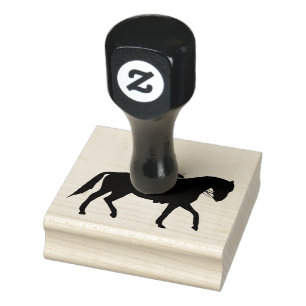 Sello De Caucho Estampilla de madera de diseño de equitación ecues