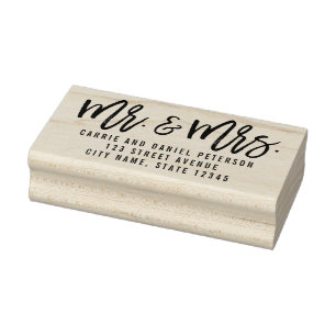 Sello De Caucho Estampilla de madera personalizada con encanto cep