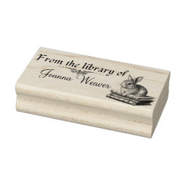 Sello De Caucho Estampilla de madera personalizada para libros de 