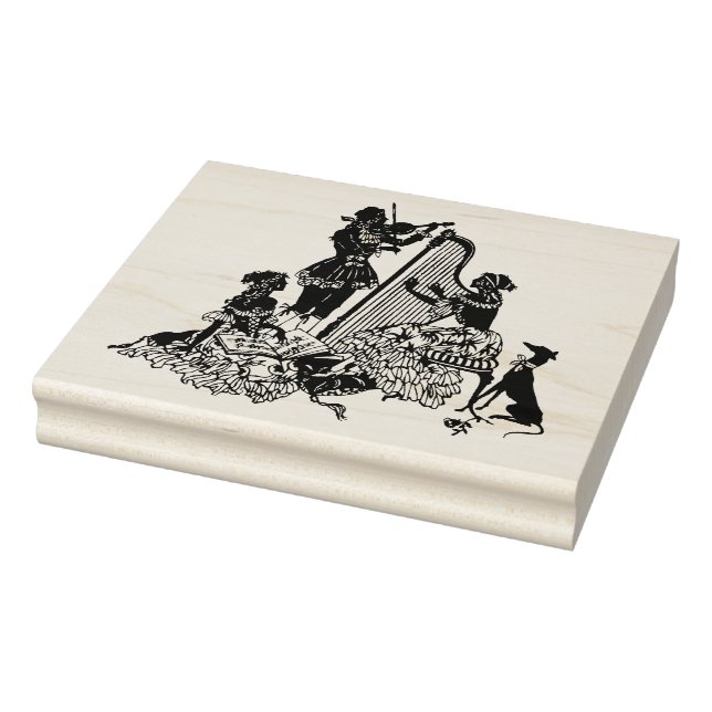 Sello De Caucho Estampilla de silueta Art Deco - Músicos (Sello)