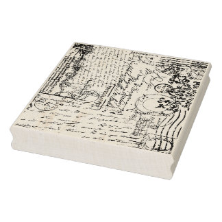 Sello De Caucho Estampilla de textura de epósfera francesa vintage