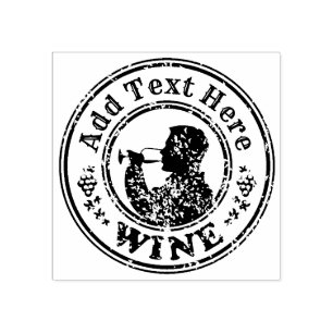 Sello De Caucho Estampilla de tinta de degustación de vino persona