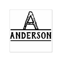 Sello De Caucho Estampilla de tinta de monograma alterada moderna