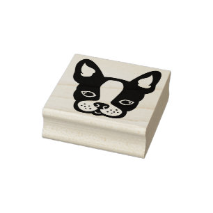Sello De Caucho Estampilla del Bulldog francés-francesa-Boston