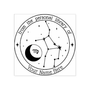 Sello De Caucho Estampilla del libro zodiaco personalizada Virgo