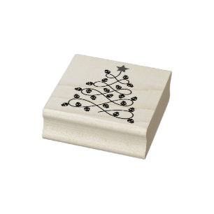 Sello De Caucho Estampilla gótica de árboles de Navidad