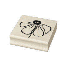 Estampilla moderna de arte de madera de flores