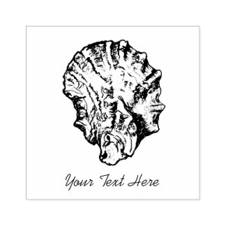 Sello De Caucho Estampilla pequeña de Ostras