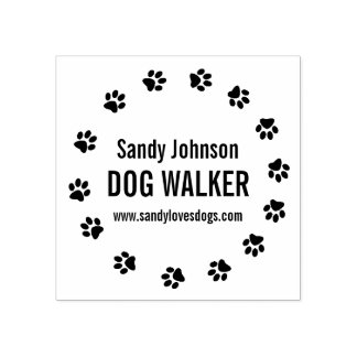 Sello De Caucho Estampilla personalizada de Mascota de caminata de