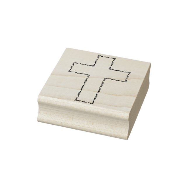 Sello De Caucho estampilla victoriana de cruz floral (Sello)