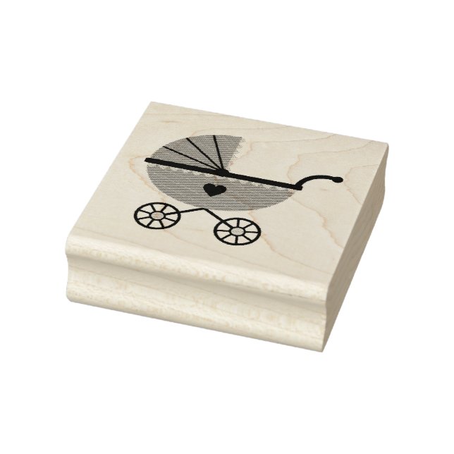 Sello De Caucho Estampillas de arte maderero/Carrito para bebés (Sello)