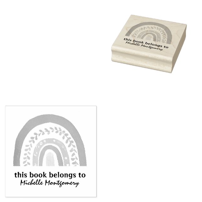 Sello De Caucho Este libro moderno pertenece al Personalizado arco (Sellado)