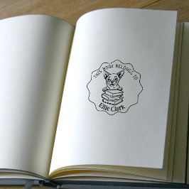 Sello De Caucho Este Libro Pertenece A, Cute Chihuahua