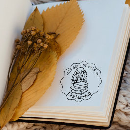 Sello De Caucho Este Libro Pertenece A, Cute Poodle