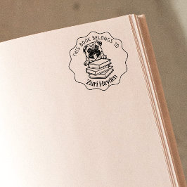 Sello De Caucho Este Libro Pertenece A, Cute Pug Book