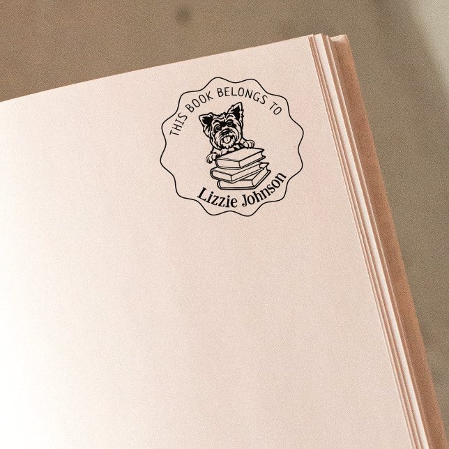 Sello De Caucho Este Libro Pertenece A Cute Yorkshire (Subido por el creador)