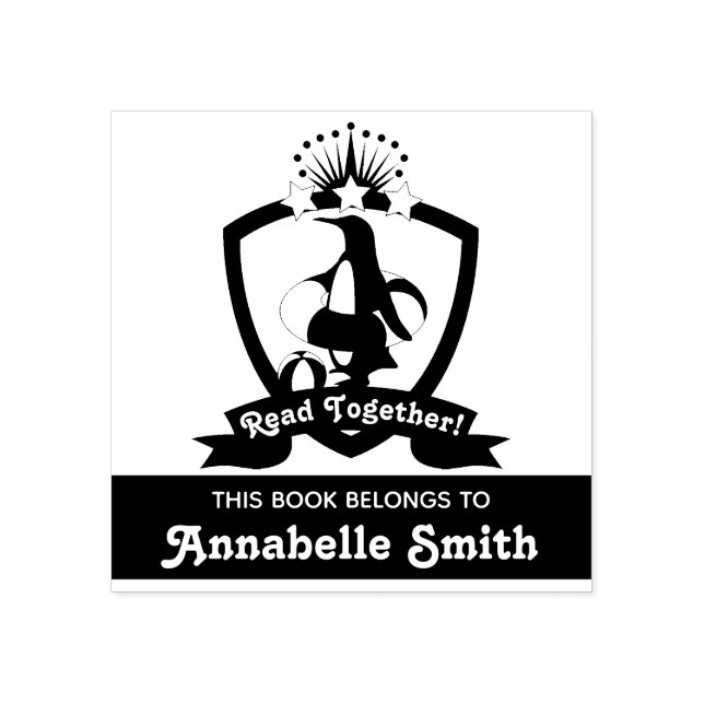 Sello De Caucho Este Libro Pertenece A La Librería Infantil Pingüi (Impresión)