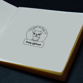 Sello De Caucho Este Libro Pertenece A, Perro Cuto, Libro Infantil