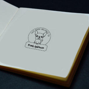 Sello De Caucho Este Libro Pertenece A, Perro Cuto, Libro Infantil