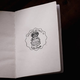Sello De Caucho Este Libro Pertenece A Un Perro Acuático Portugués
