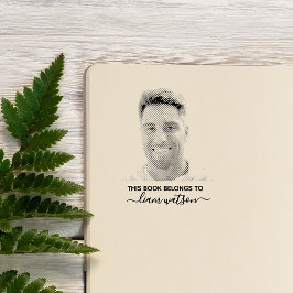 Sello De Caucho Este libro pertenece a una foto personalizada