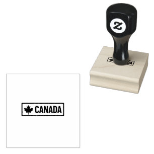 Sello De Caucho Estilo rectangular logotipo de Canadá impreso en n