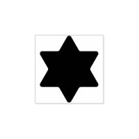 Estrella de David Básica de Color Sólido de 1" de 