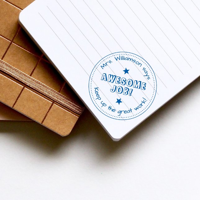 Sello De Caucho Estrellas simples y docente de trabajo astuto pers (Subido por el creador)