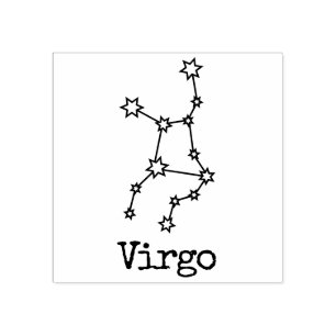 Sello De Caucho Estrellas Zodiac Celestial Horóscopo Virgo