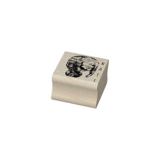 Sello De Caucho Etched Manatee (Sello)