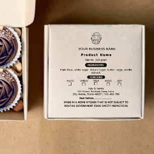 Sello De Caucho Etiqueta de comida Ley de Cottage Square