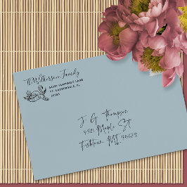 Sello De Caucho Etiqueta de dirección tipográfica de la familia Fl