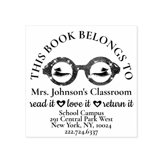 Sello De Caucho Etiqueta de la placa del profesor (Impresión)