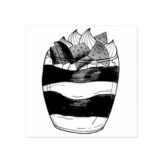 Sello De Caucho Eton Mess Strawberry Meringue Reino Unido Postre b (Impresión)