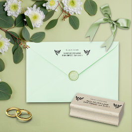 Sello De Caucho Eucalipto Botánico Simple Deja Estampado De Arte D