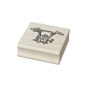 Sello De Caucho EW Iniciales WE Monogram Rubber Tamp Boda