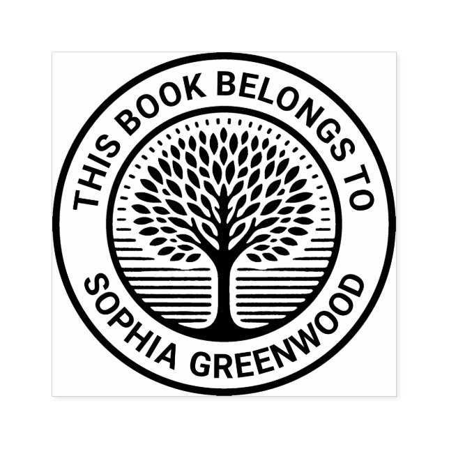 Sello De Caucho Ex Libris - Árbol 03 (Impresión)