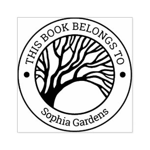 Sello De Caucho Ex Libris - Árbol colgante