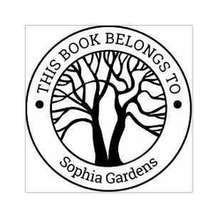 Sello De Caucho Ex Libris - Árbol de la vida