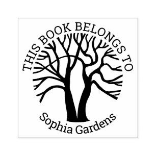 Sello De Caucho Ex Libris - Árbol de vida v2